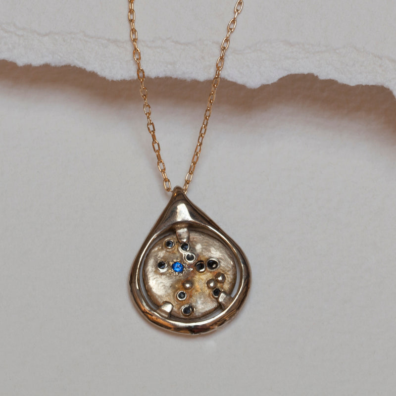 Virgo Coin Tear Necklace