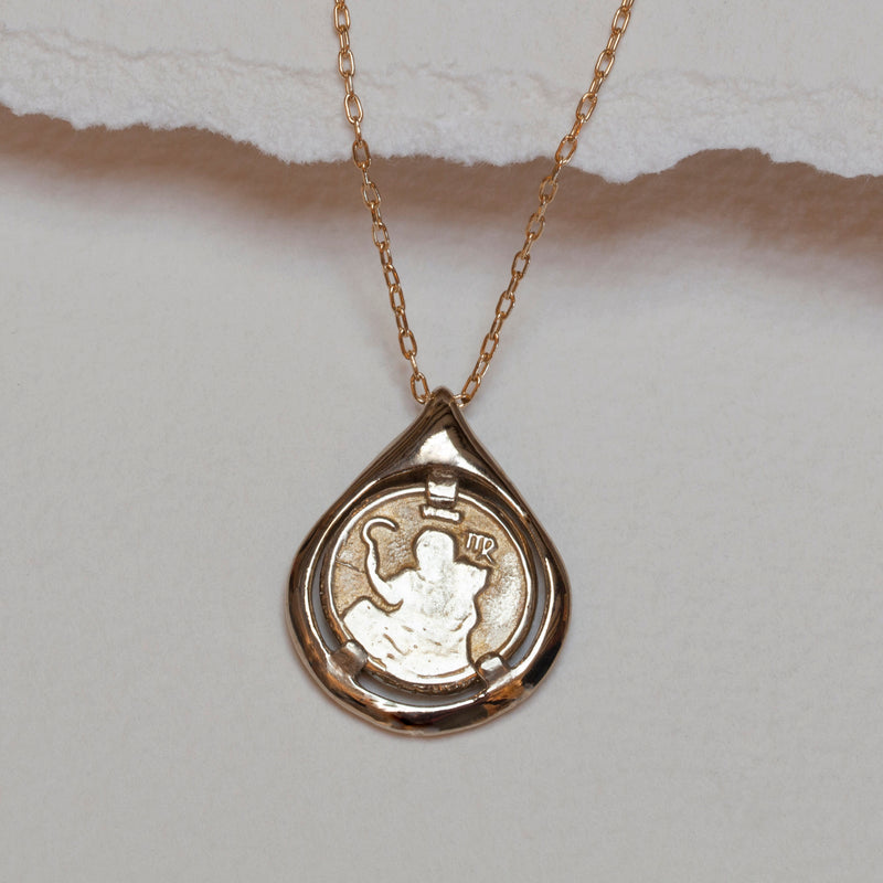 Virgo Coin Tear Necklace