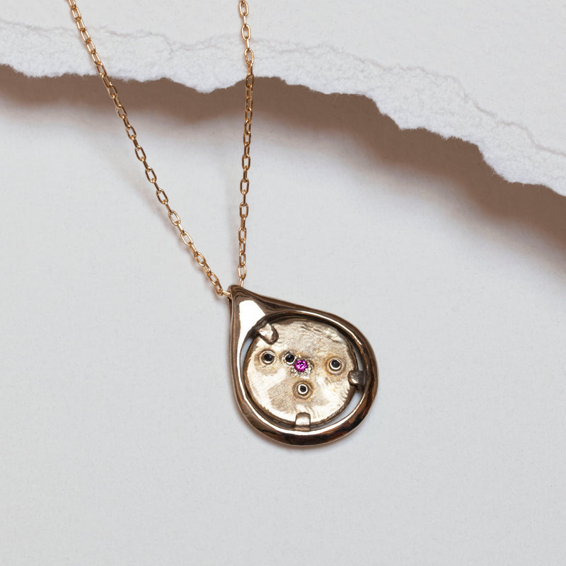 Cancer Coin Tear Necklace