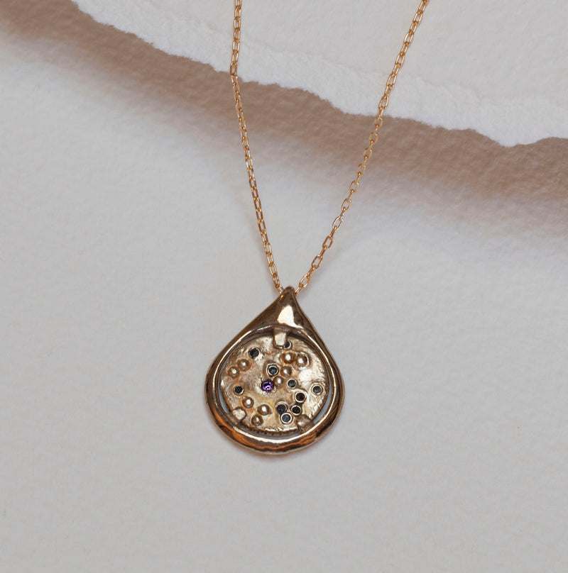 Sagittarius Coin Tear Necklace