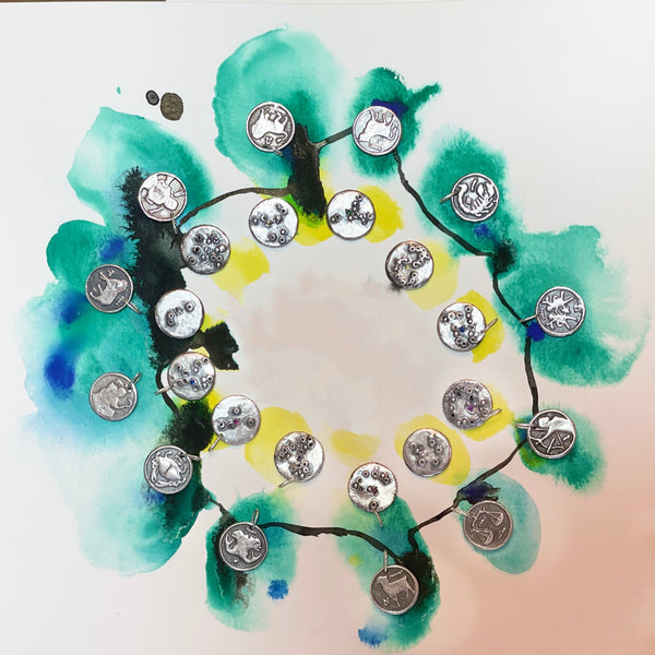 Silver Zodiac Coin Charm