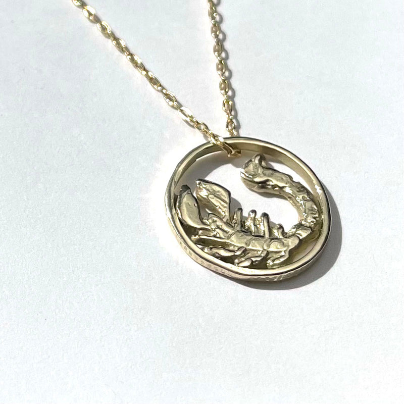 14k Gold Cutting Edge Zodiac Coin Charm