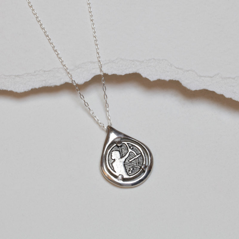 Scorpio Coin Tear Necklace