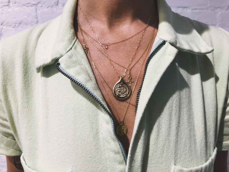 Cancer Coin Tear Necklace